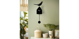 Motion Birdhouse Clock with Removable Pendulum - Black (10)