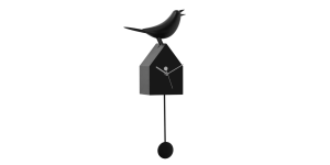 Motion Birdhouse Clock with Removable Pendulum - Black (3)