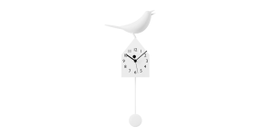 Motion Birdhouse Clock with Removable Pendulum - White (1)