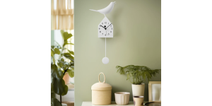 Motion Birdhouse Clock with Removable Pendulum - White (10)