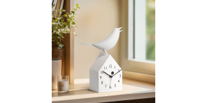 Motion Birdhouse Clock with Removable Pendulum - White (9)