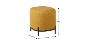 Pender Pin Leg Ashton Weave Upholstery Ottoman Stool - Goldenrod (9)