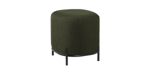 Pender Pin Leg Ashton Weave Upholstery Ottoman Stool - Hunter Green (1)