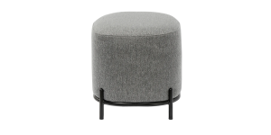 Pender Pin Leg Ashton Weave Upholstery Ottoman Stool - Stone Grey (3)