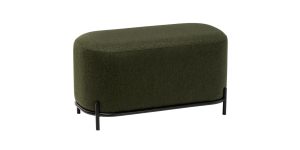 Pender Pin Leg Ashton Weave Upholstery Short Bench - Hunter Green (1)