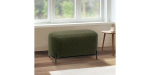 Pender Pin Leg Ashton Weave Upholstery Short Bench - Hunter Green (2)