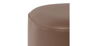 Pender Pin Leg Flat Grain Vegan Faux Leather Ottoman Stool - Cocoa (7)