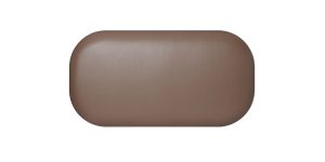 Pender Pin Leg Flat Grain Vegan Faux Leather Short Bench - Cocoa (5)