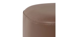 Pender Pin Leg Flat Grain Vegan Faux Leather Short Bench - Cocoa (8)