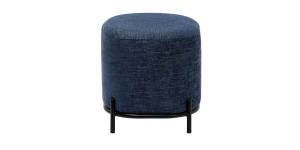 Pender Pin Leg Newport Weave Upholstery Ottoman Stool - Blue (3)