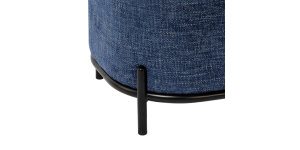 Pender Pin Leg Newport Weave Upholstery Ottoman Stool - Blue (8)