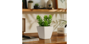 Tapered Mini Faux Succulent Potted Plant - Jellybean (6)