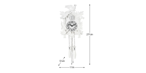 Village 27.5h White Cuckoo Clock (3)