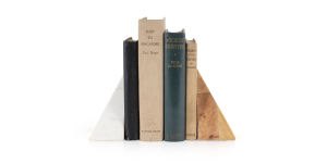 Zion Wood And Marble Bookends, S2 (8)