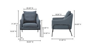 Archer Accent Chair- Blue (2)