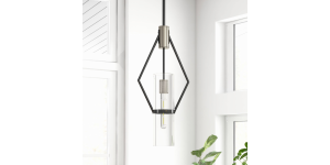 Eliana Pendant, Black And Chrome (1)