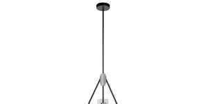 Eliana Pendant, Black And Chrome