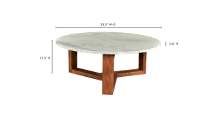 Jinxx Coffee Table-White Marble