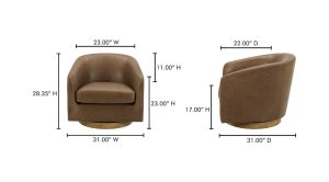 Oscy Leather Swivel Chair (1)