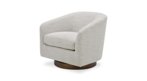 Oscy Swivel Chair- Splashed White