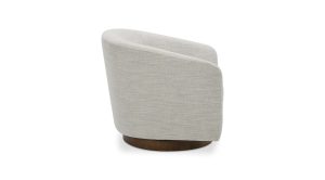 Oscy Swivel Chair- Splashed White