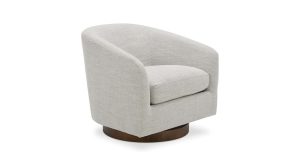 Oscy Swivel Chair- Splashed White