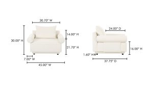 Rosello Armchair- White (2)