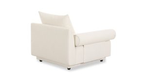 Rosello Left Arm Facing Chair- White