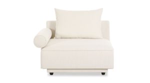 Rosello Left Arm Facing Chair- White