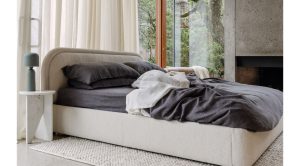 COLIN KING BED- BEIGE