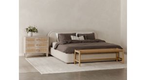 COLIN KING BED- BEIGE