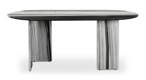 Celia Oval Dining Table- Panda Marble (9)