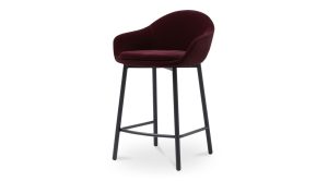 Emily Counter Stool-Wine Velvet (2)