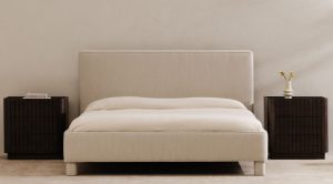 Ichigo Queen Bed- Light Grey