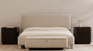 Ichigo Queen Bed- Light Grey