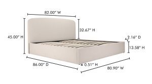 JOAN KING STORAGE BED- CREAM