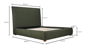 LUZON KING BED TALL HEADBOARD- DEEP FOREST