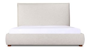 LUZON QUEEN BED TALL HEADBOARD- LIGHT GREY