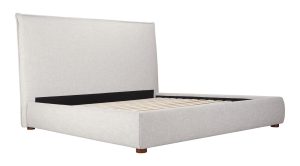 LUZON QUEEN BED TALL HEADBOARD- LIGHT GREY