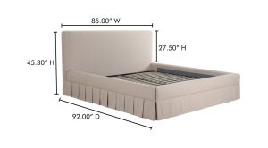 MAREN KING BED- BEIGE