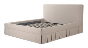 MAREN QUEEN BED- BEIGE