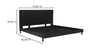 MISAKI KING BED- BLACK