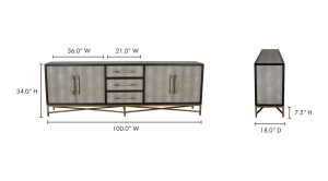 Mako Sideboard Large-Grey