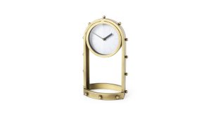 Marian Oval Table Clock Gold