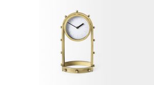 Marian Oval Table Clock Gold