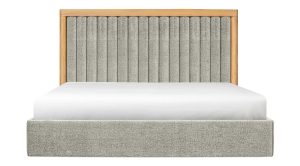 NINA QUEEN BED- GREY