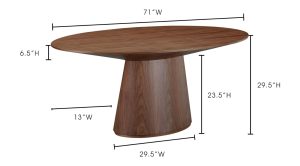 Otago Oval Dining Table-Brown (1)