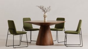 Otago Round Dining Table-Brown