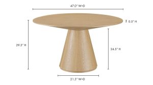 Otago Round Dining Table-Oak (6)