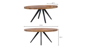 Parq Oval Dining Table- Amber